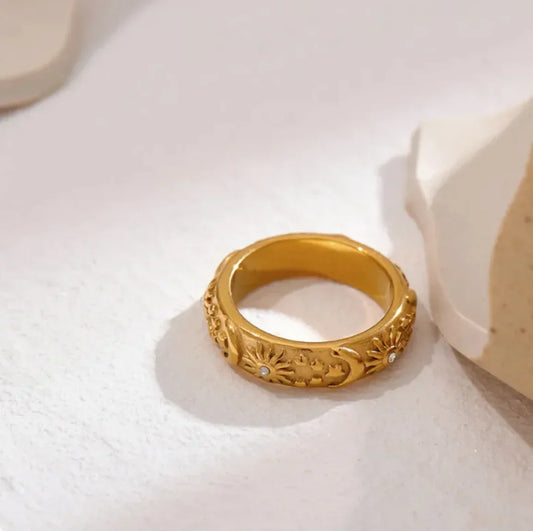 Star, Moon, and Sun Ring - Johns Direct