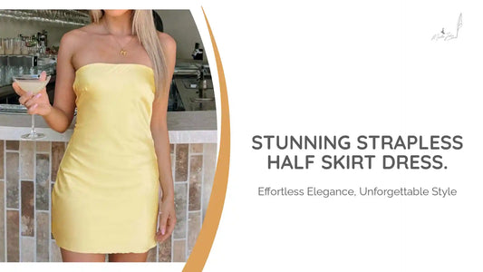 Stunning Strapless half skirt dress. by@Outfy