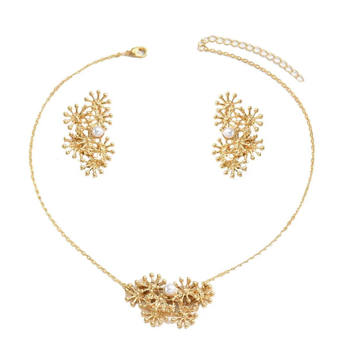 Fashion SUNFLOWER Design Women Necklace Ear Ring Set - Johns Direct