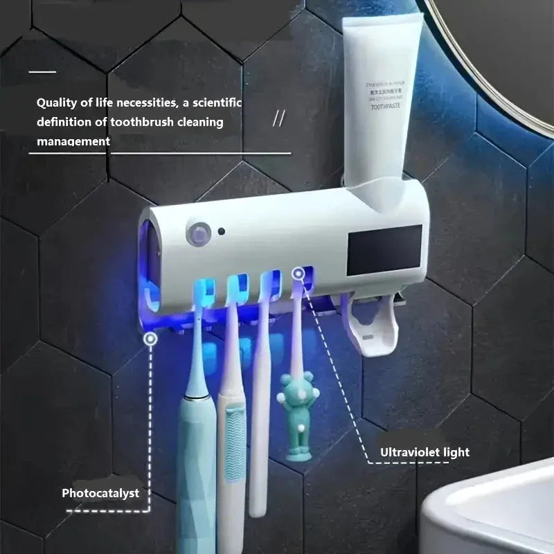 Toothbrush UV Sterilizer with Wall Mounted Holder (1pc) - Johns Direct