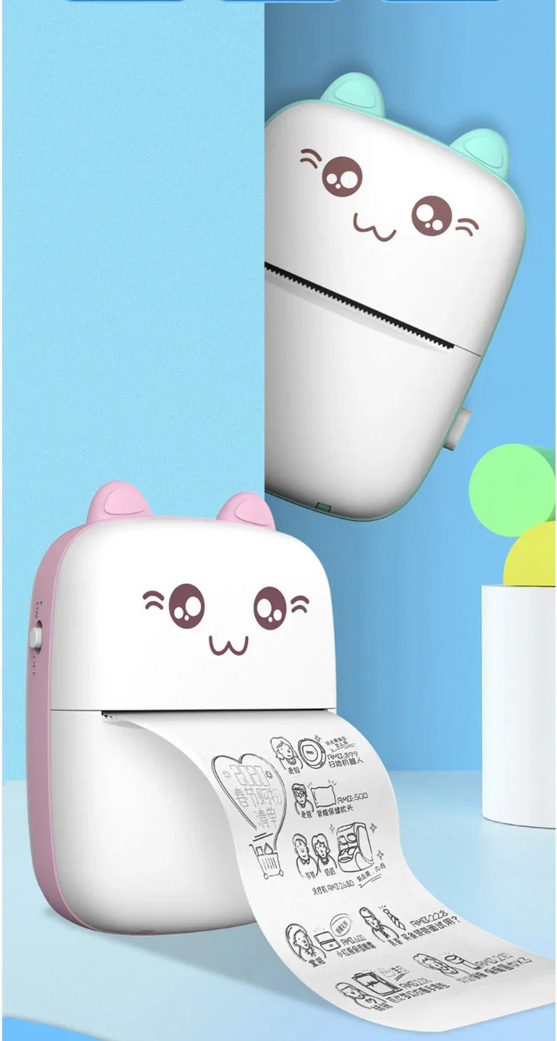 Mini Printer Portable Mini Bluetooth WiFi New Wrong Printer Mobile Phone Photo Title Note Hot Print Pocket Student Error Label Printer - Johns Direct