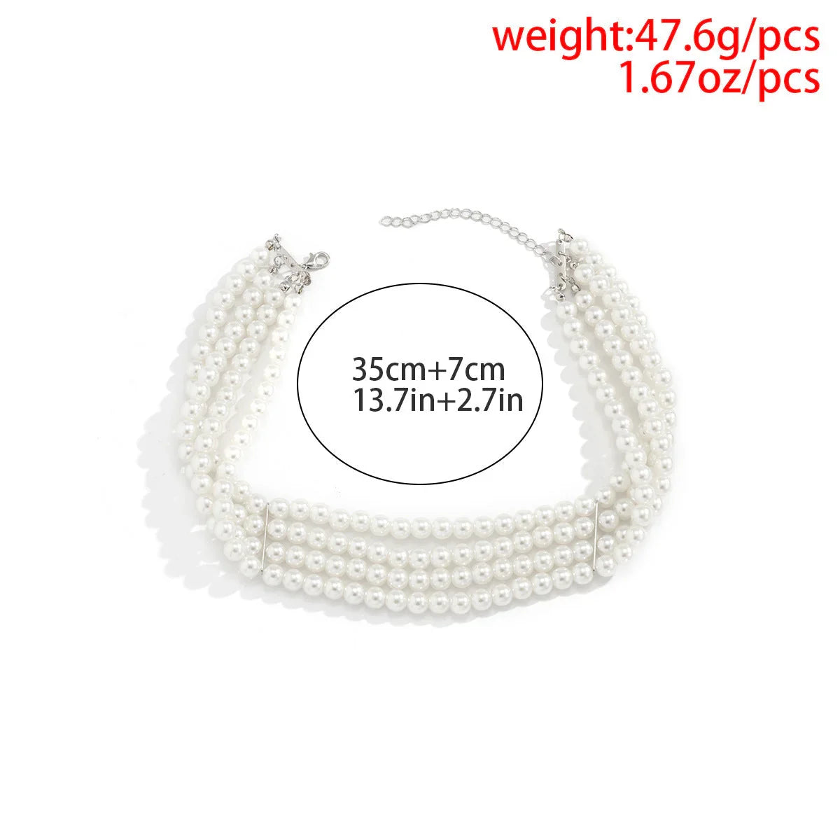 Popular Necklaces Handmade Multi layer Pearl Necklaces Neck Accessories Female Choker - Johns Direct