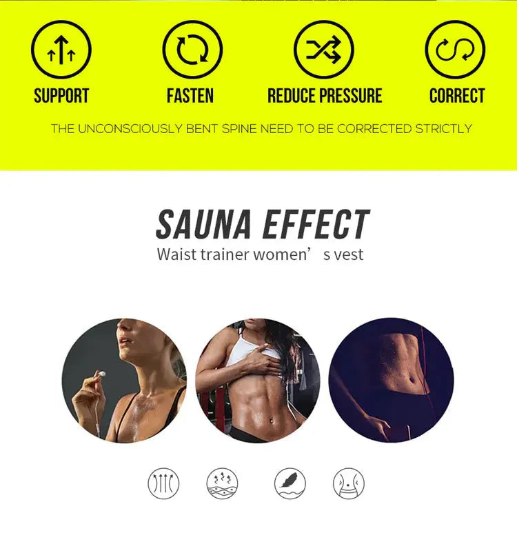 Women's waist trainer vest for posture and support