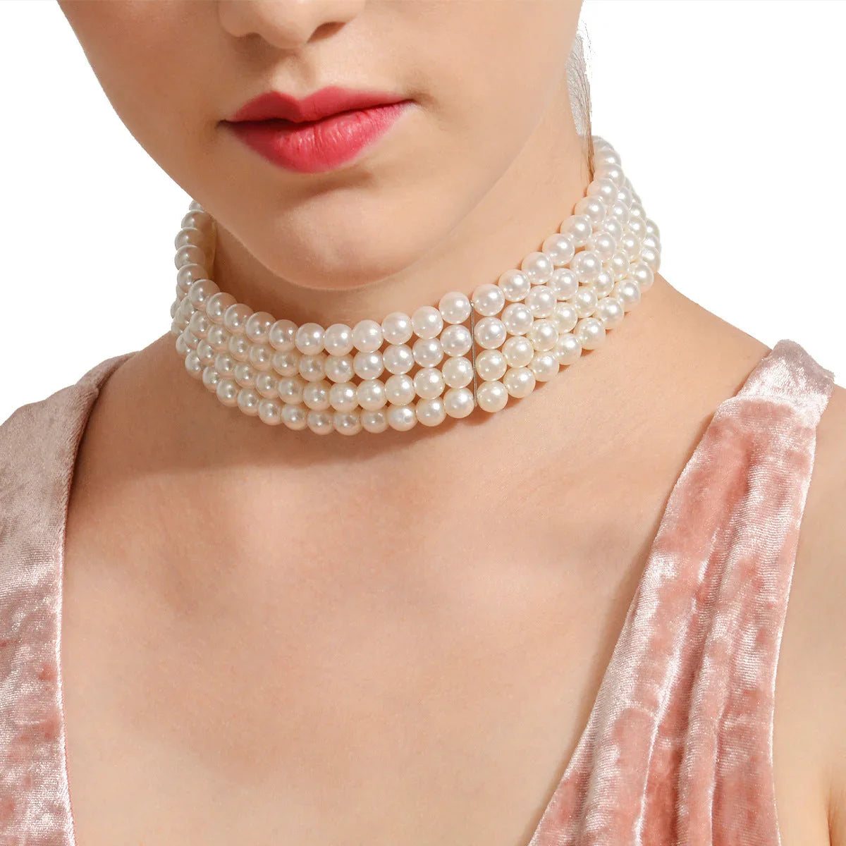 Popular Necklaces Handmade Multi layer Pearl Necklaces Neck Accessories Female Choker - Johns Direct
