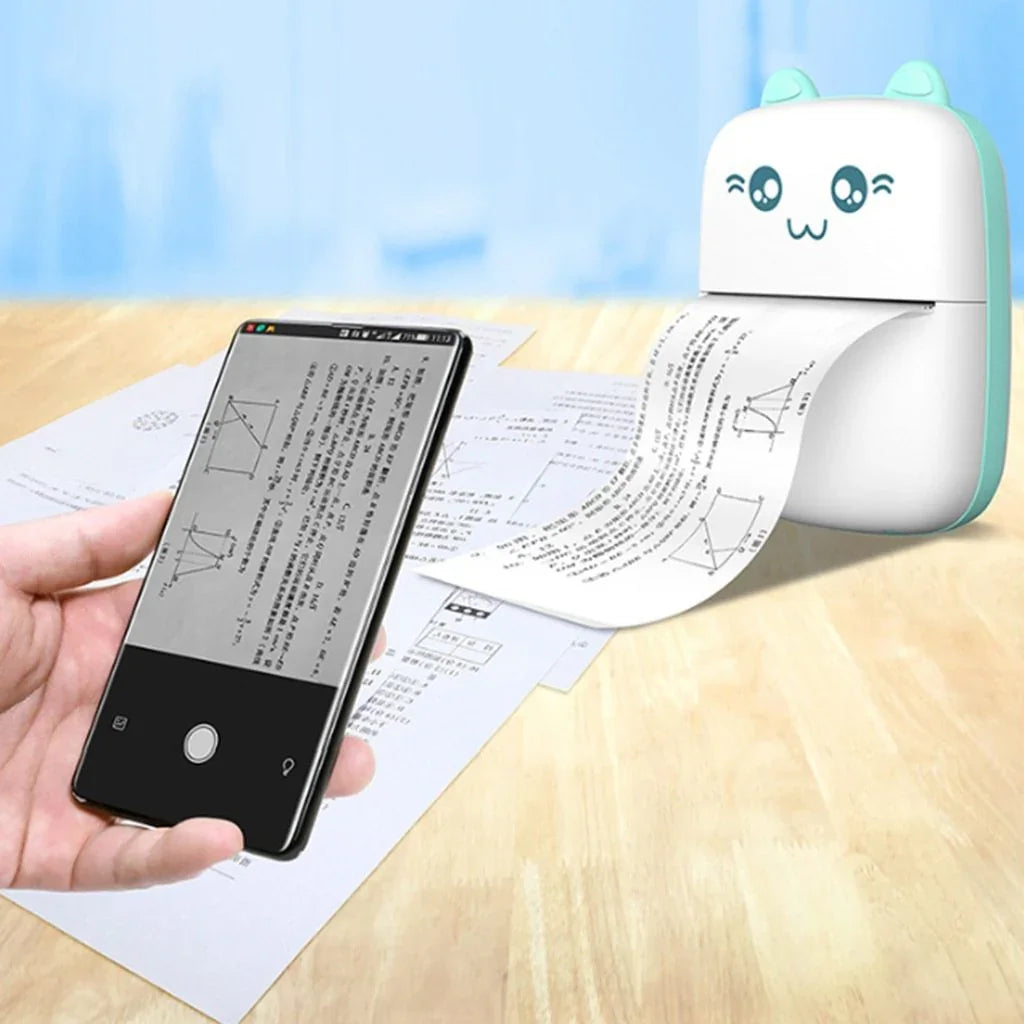Mini Printer Portable Mini Bluetooth WiFi New Wrong Printer Mobile Phone Photo Title Note Hot Print Pocket Student Error Label Printer - Johns Direct
