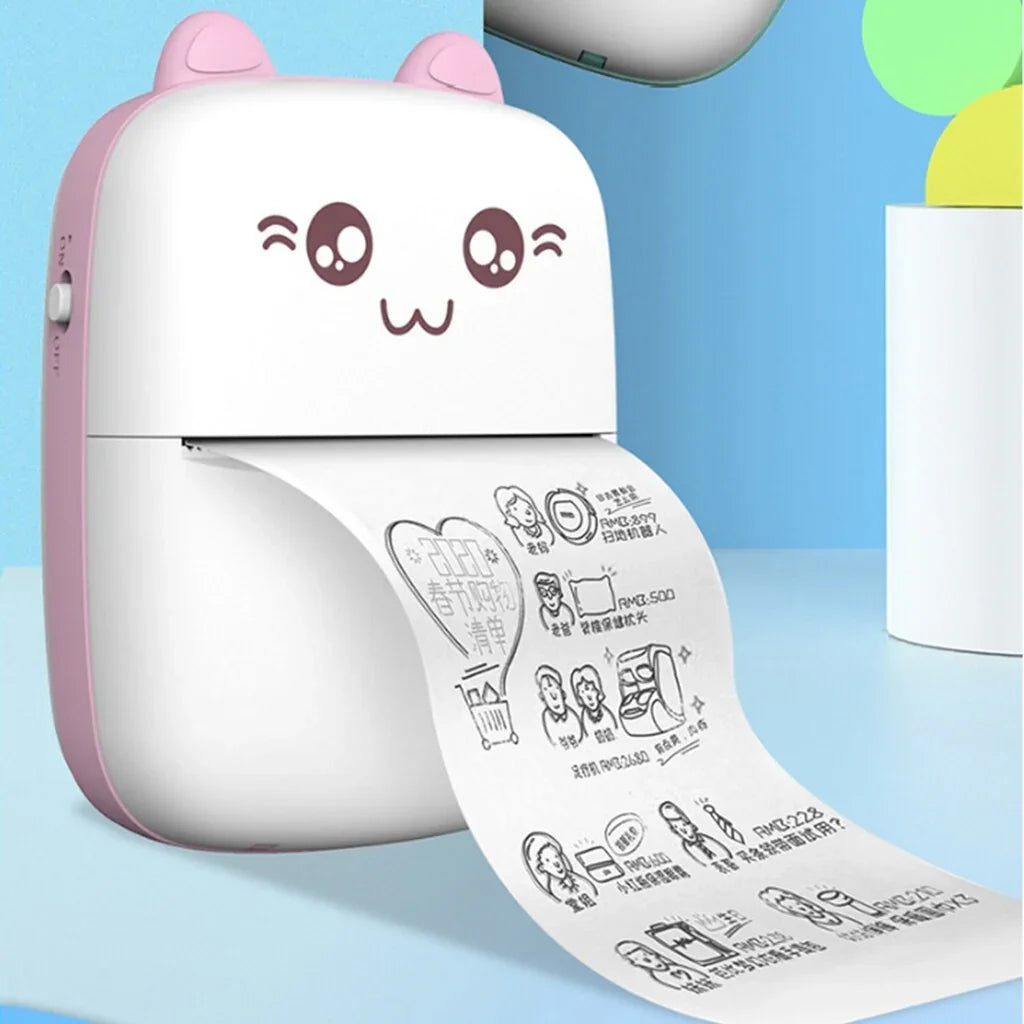 Mini Printer Portable Mini Bluetooth WiFi New Wrong Printer Mobile Phone Photo Title Note Hot Print Pocket Student Error Label Printer - Johns Direct