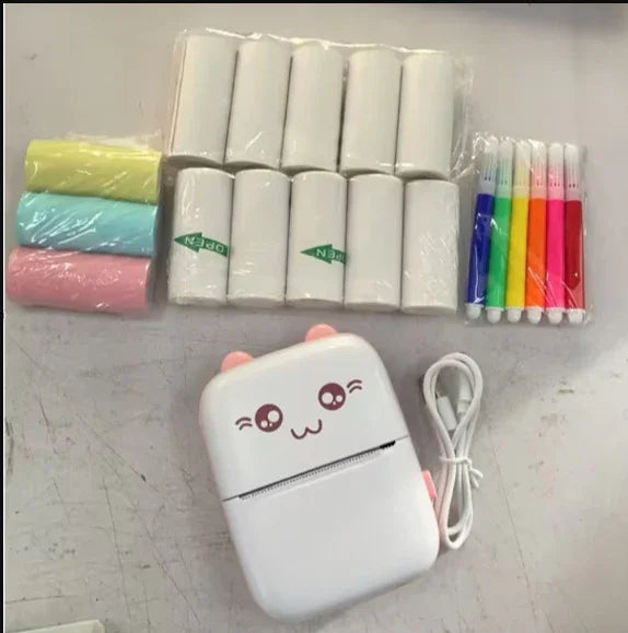 Mini Printer Portable Mini Bluetooth WiFi New Wrong Printer Mobile Phone Photo Title Note Hot Print Pocket Student Error Label Printer - Johns Direct