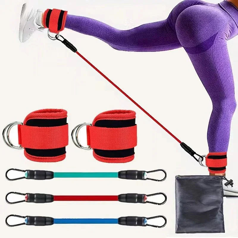 Ankle Strap Resistance Bands Hip Leg Strength Pull Rope Fitness Elastic Training Home Yoga Pilate Crossfit Workout Gym Equipment - Johns Direct