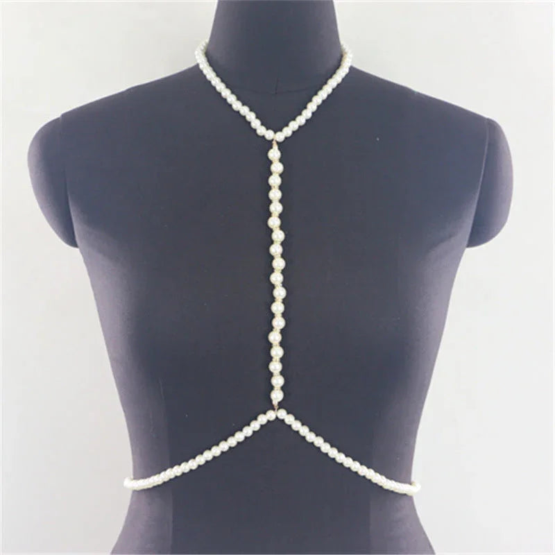 European and American accessories simple, fashionable, rough, pure white pearl chain necklaces, clothing accessories - Johns Direct