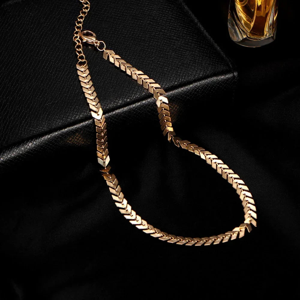 Leaves Chain Sequins Choker Necklace Fashion Bohemian Jewelry For Woman Collar Statement Necklaces Party Jewelry - Johns Direct