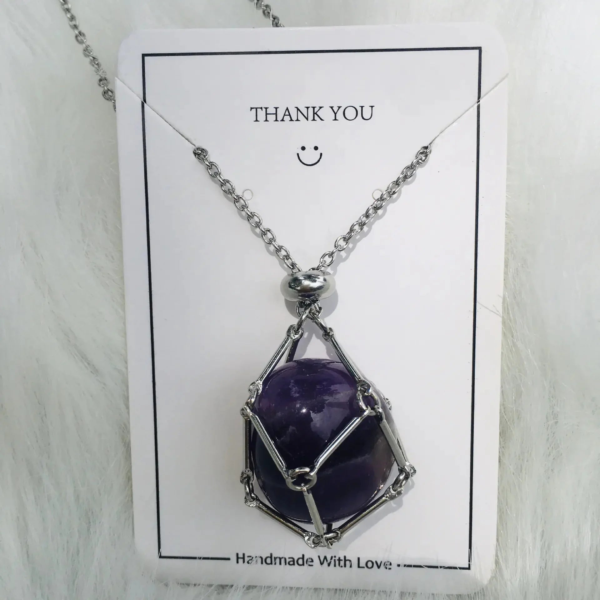 Crystal Raw Stone Pendant Necklace - Johns Direct