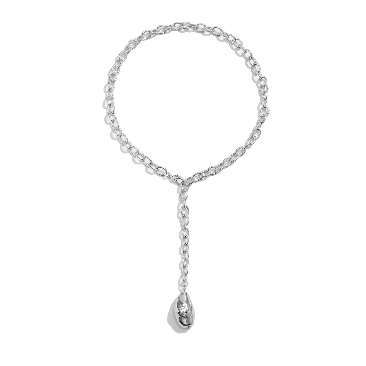 Vintage personality irregular gold bean pendant necklace necklaces versatile fashion chains - Johns Direct