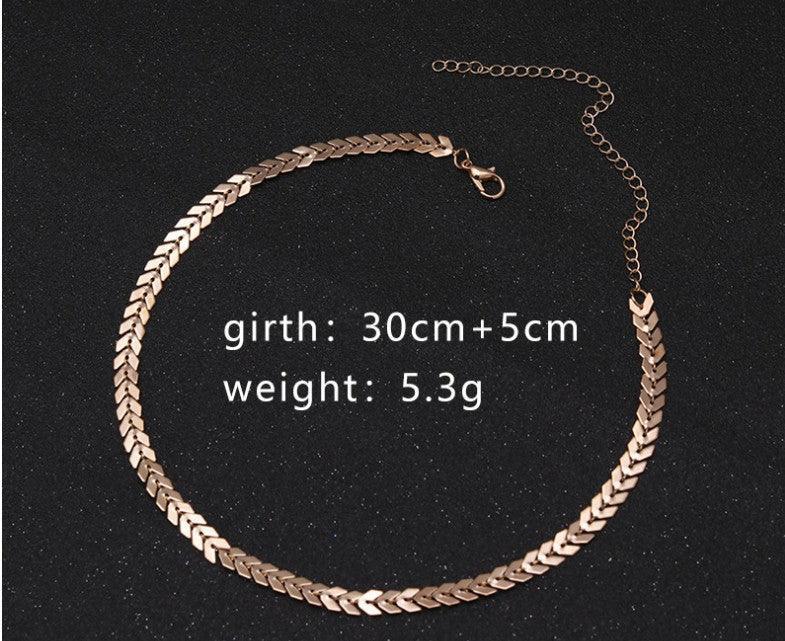 Leaves Chain Sequins Choker Necklace Fashion Bohemian Jewelry For Woman Collar Statement Necklaces Party Jewelry - Johns Direct