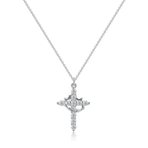 Rotatable Cross Crown Necklace - Johns Direct