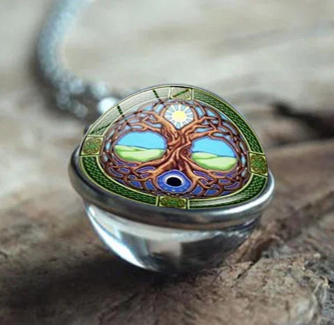 Tree of Life Glass Pendant Necklace - Johns Direct