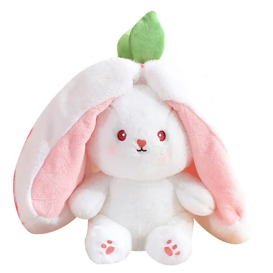 Cute Strawberry Radish Bunny Plush Toy Doll - Johns Direct