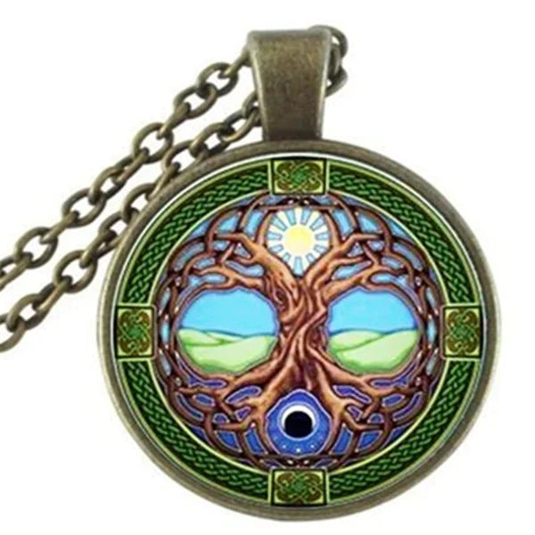 Tree of Life Glass Pendant Necklace - Johns Direct