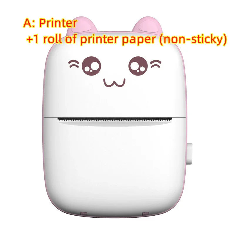 Mini Printer Portable Mini Bluetooth WiFi New Wrong Printer Mobile Phone Photo Title Note Hot Print Pocket Student Error Label Printer - Johns Direct