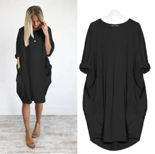 WOLFF Casual Comfort Long-Sleeve Dress - Johns Direct