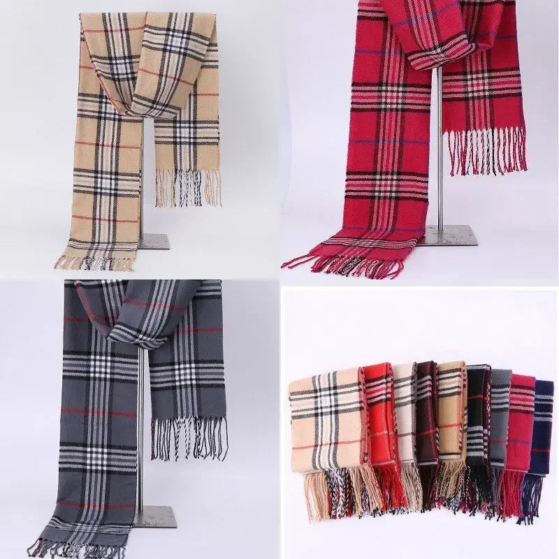 Checked soft warm stylish scarves in multiple colors