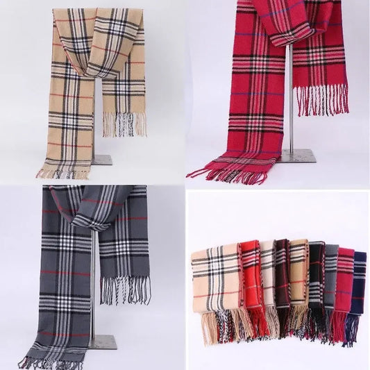 Checked soft warm stylish scarves in multiple colors