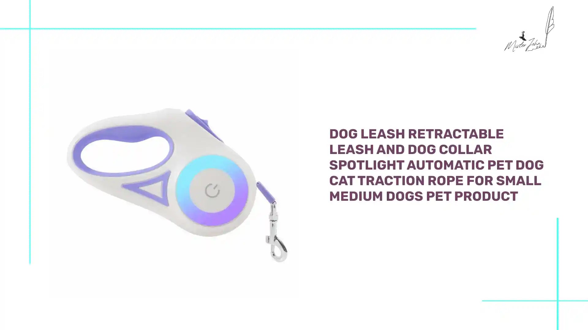 Dog Leash Retractable Leash And Dog Collar Spotlight Automatic Pet Dog Cat Traction Rope For Small Medium Dogs Pet Product by@Outfy