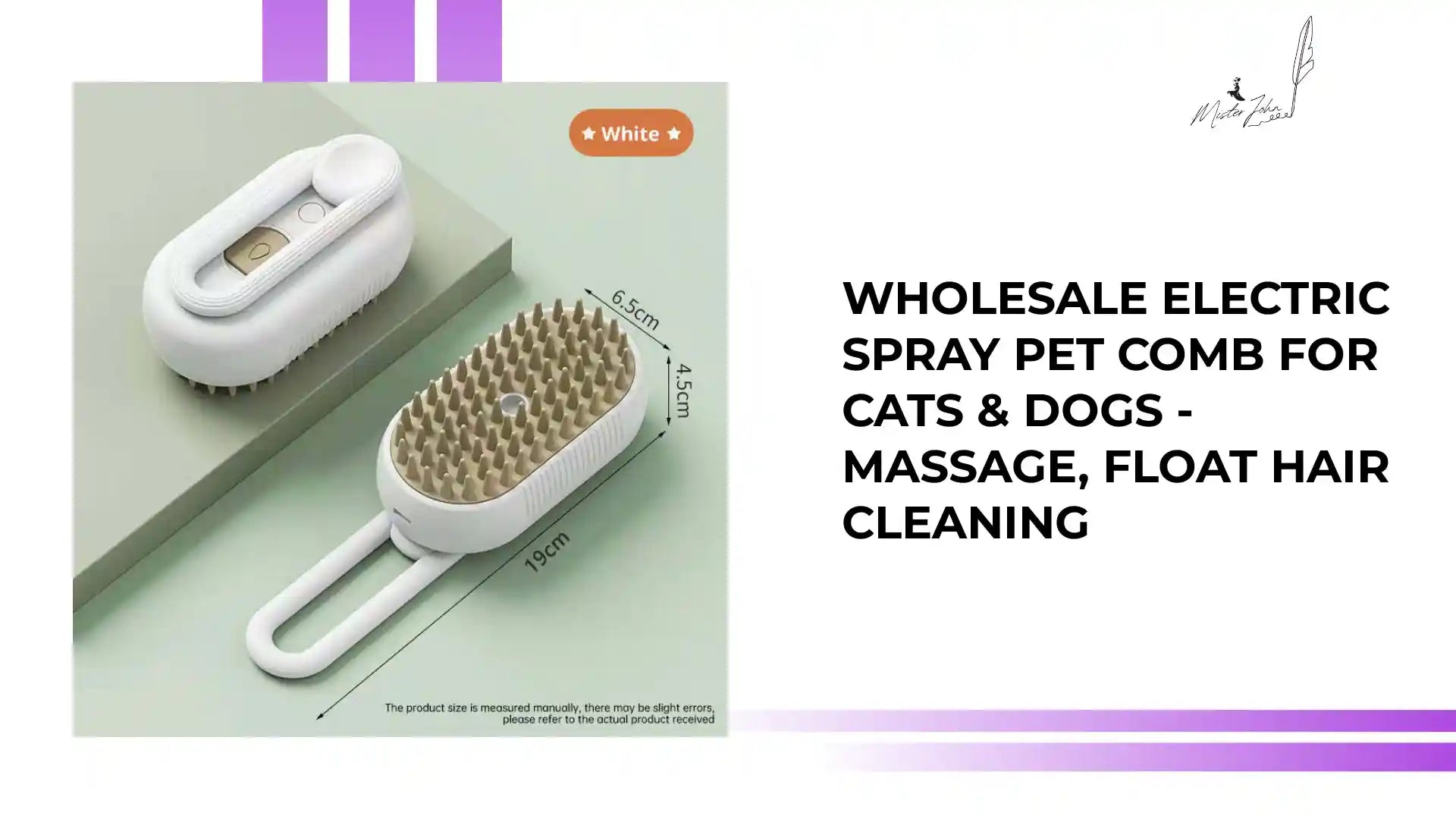 Wholesale Electric Spray Pet Comb for Cats &amp; Dogs - Massage, Float Hair Cleaning by@Outfy