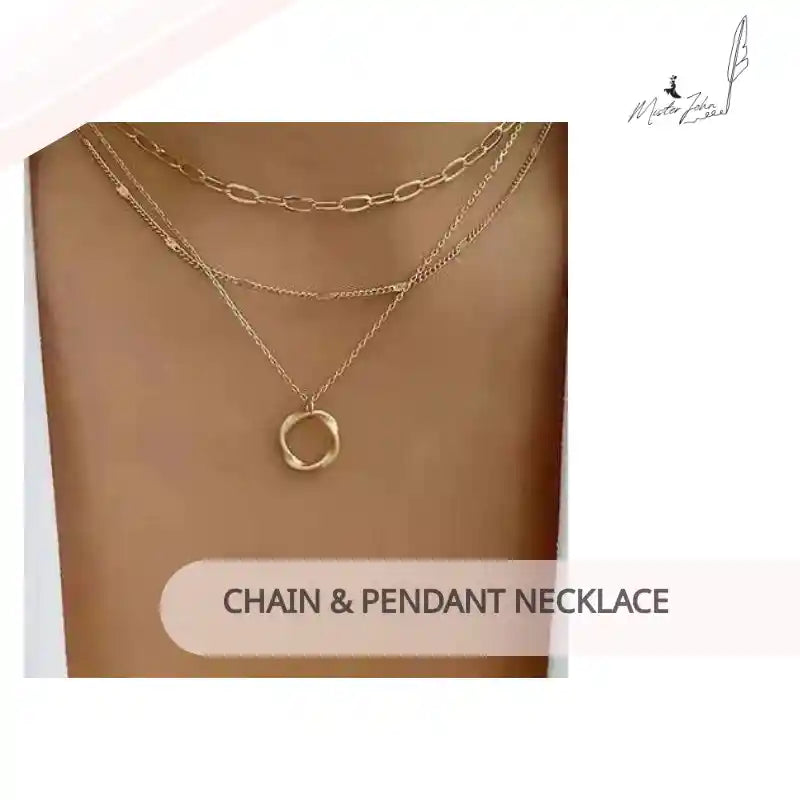 Chain &amp; Pendant Necklace by@Outfy