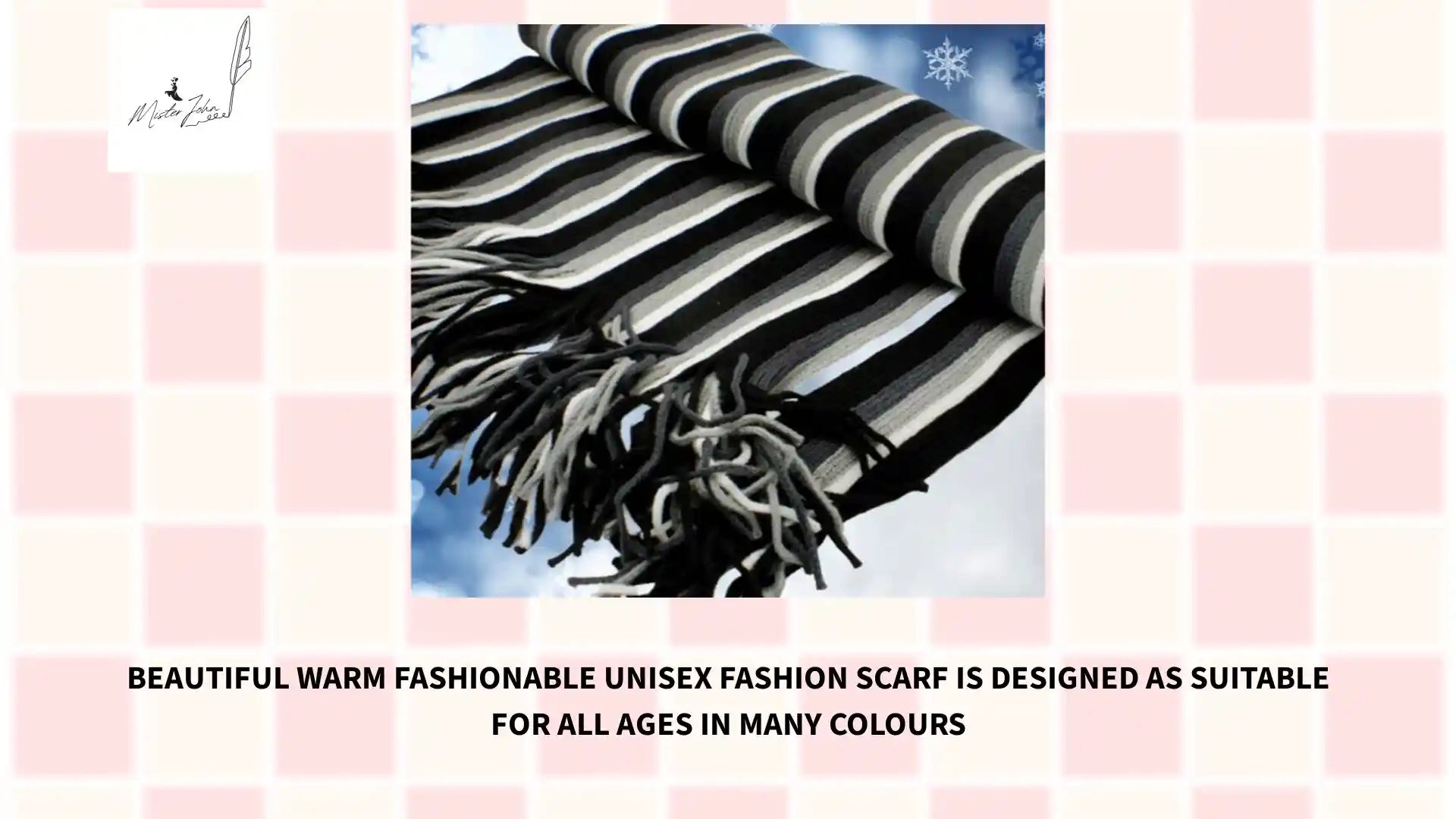 Beautiful Warm Fashionable unisex Fashion Scarf is designed as suitable for all ages in many Colours by@Outfy