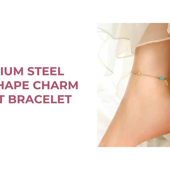 Titanium Steel Wing Shape Charm Anklet Bracelet by@Outfy