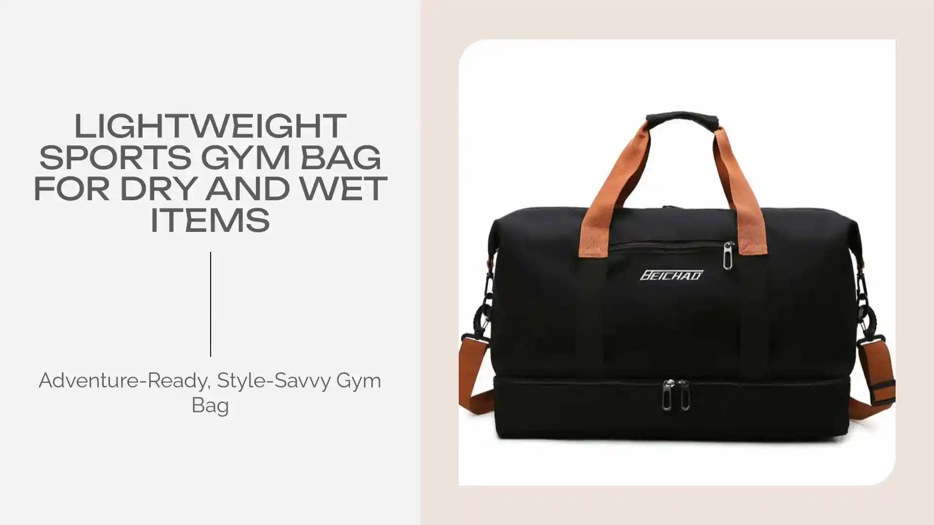 Lightweight Sports Gym Bag for Dry and Wet Items by@Outfy