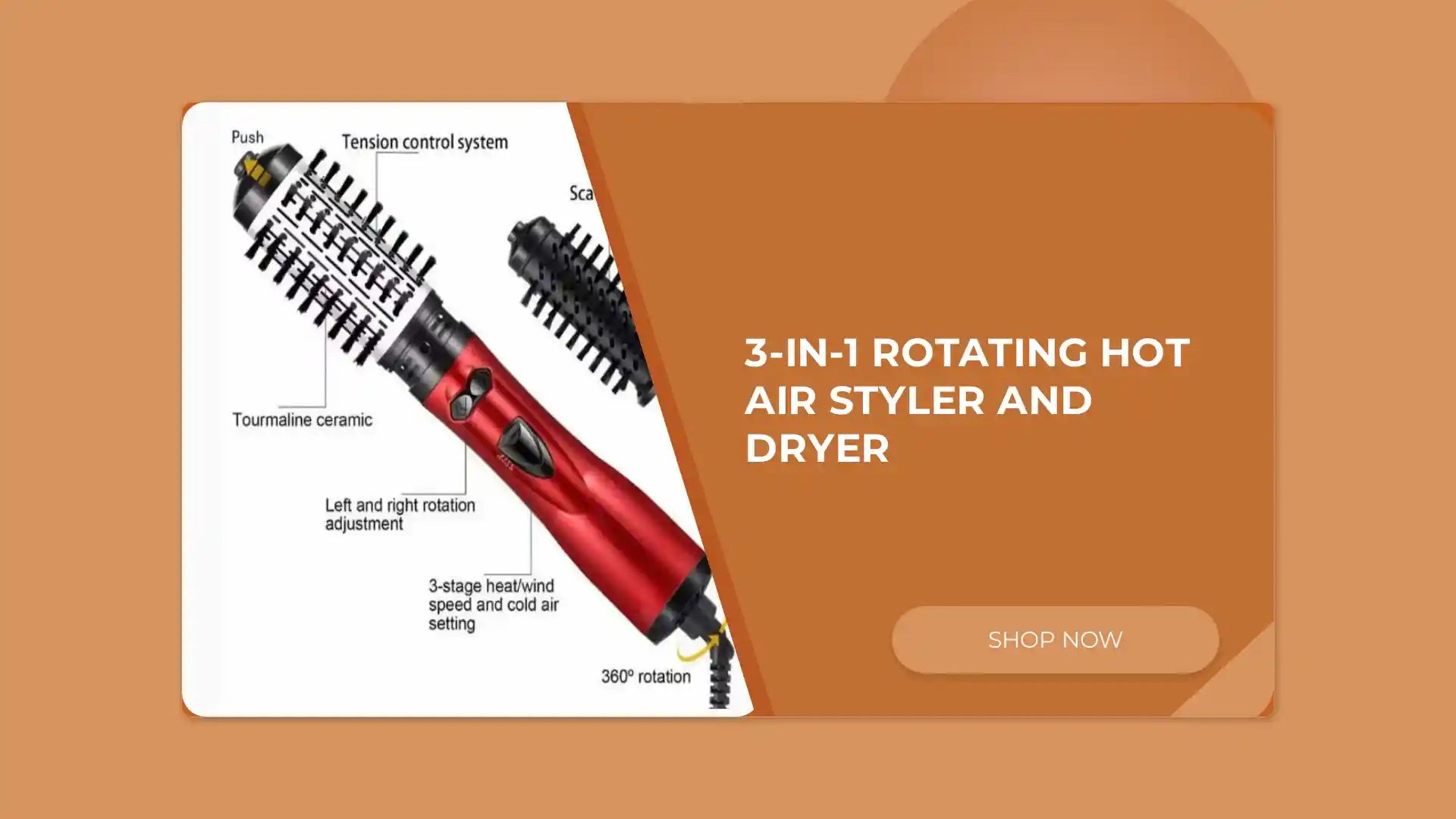 3-in-1 Rotating Hot Air Styler and Dryer by@Outfy