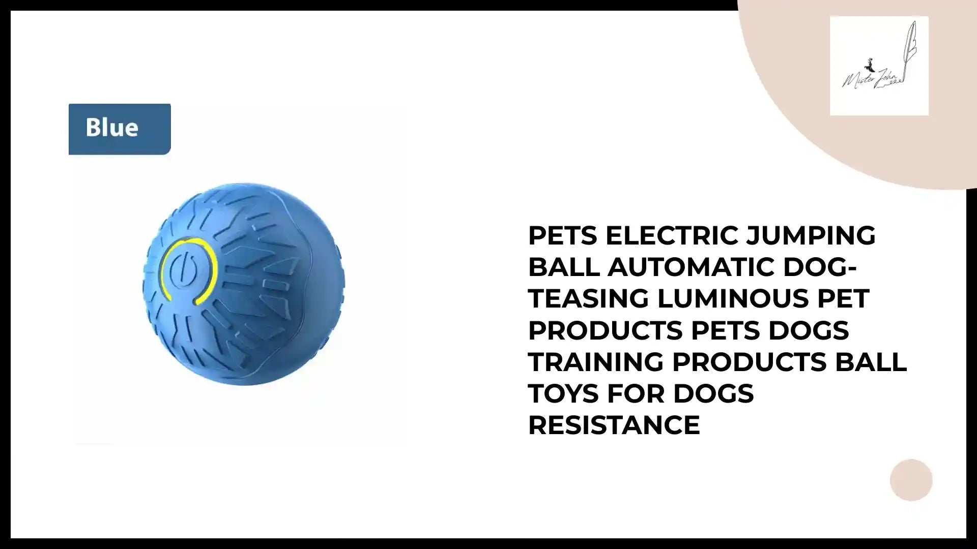 Pets Electric Jumping Ball Automatic Dog-teasing Luminous Pet Products Pets Dogs Training Products Ball Toys For Dogs Resistance by@Outfy