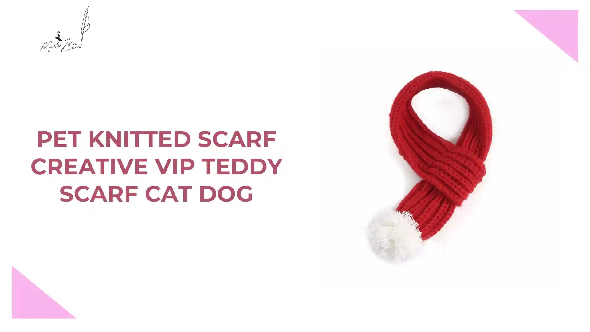 Pet Knitted Scarf Creative VIP Teddy Scarf Cat Dog by@Outfy