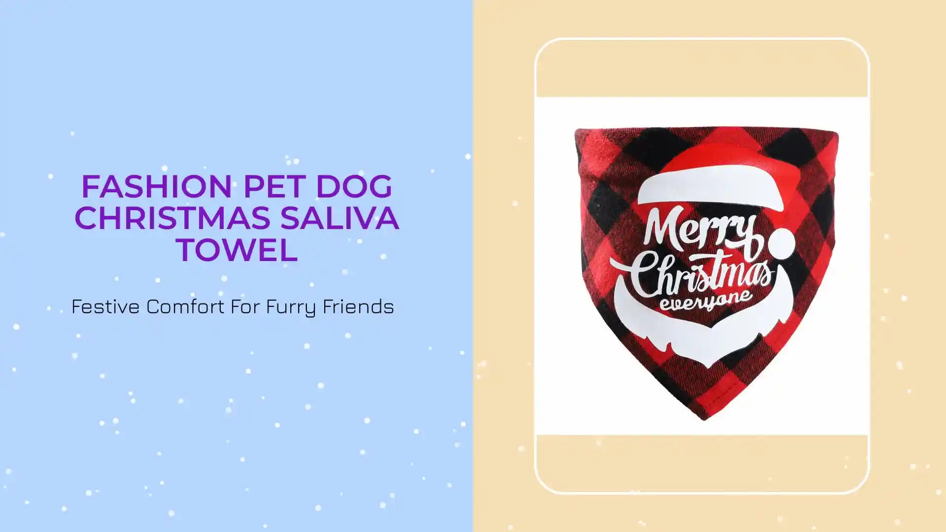 Fashion Pet Dog Christmas Saliva Towel by@Outfy