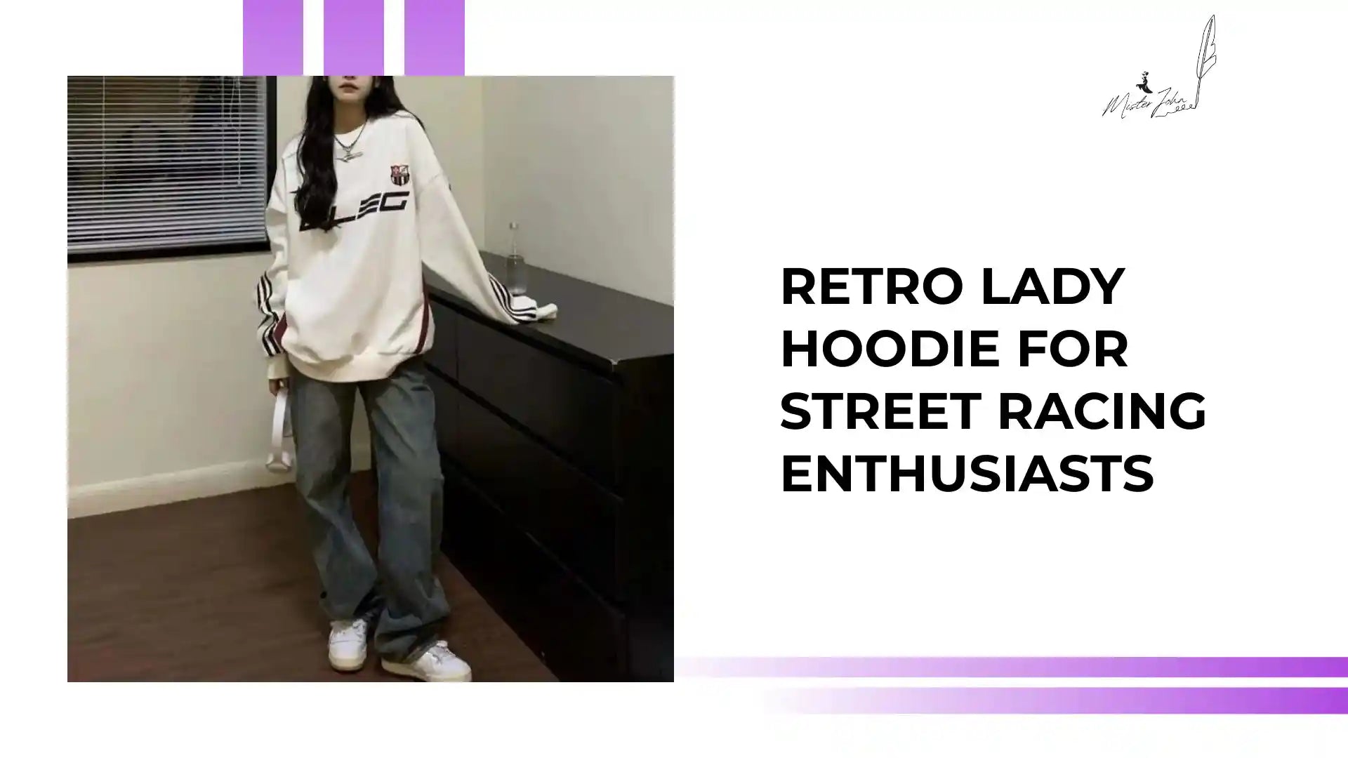 Retro Lady Hoodie for Street Racing Enthusiasts by@Outfy