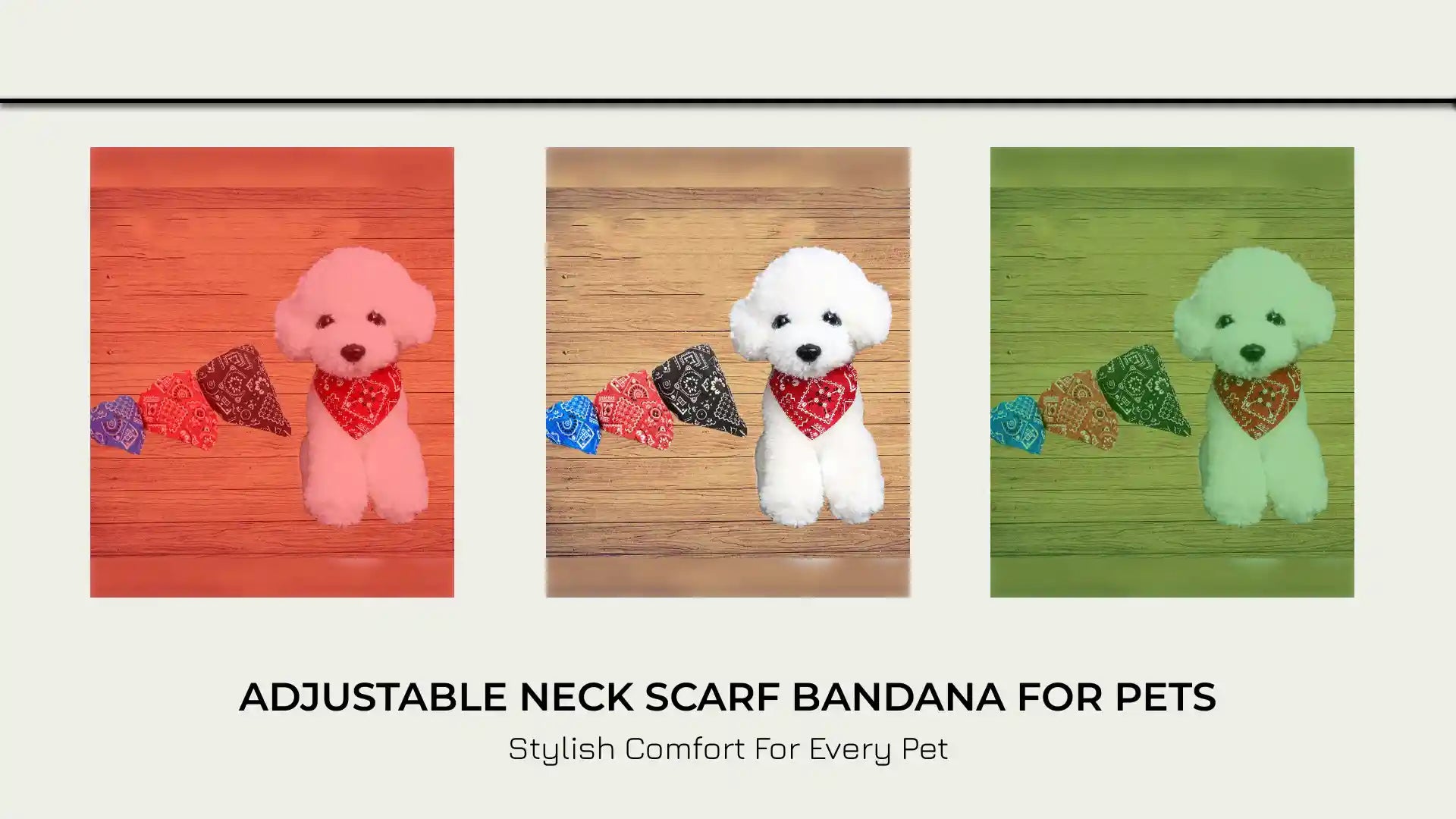 Adjustable Neck Scarf Bandana for Pets by@Outfy