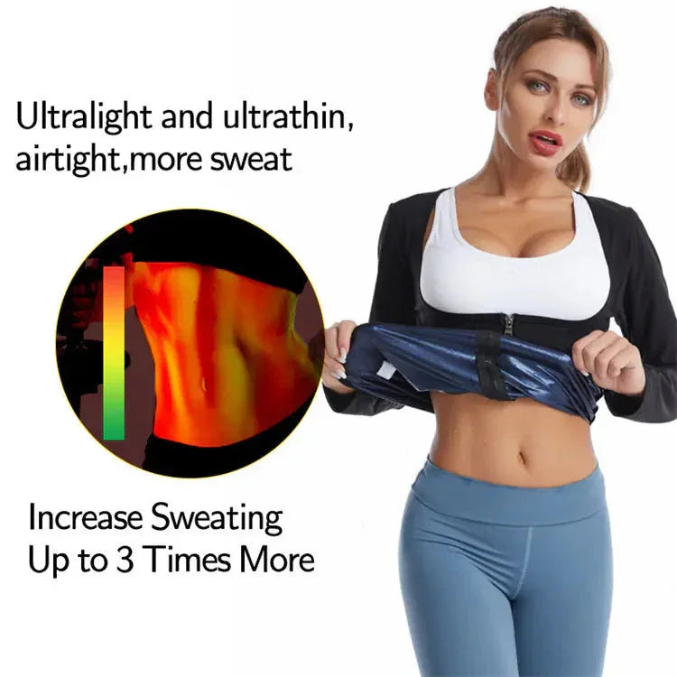Woman wearing black waist trimmer fitness belt