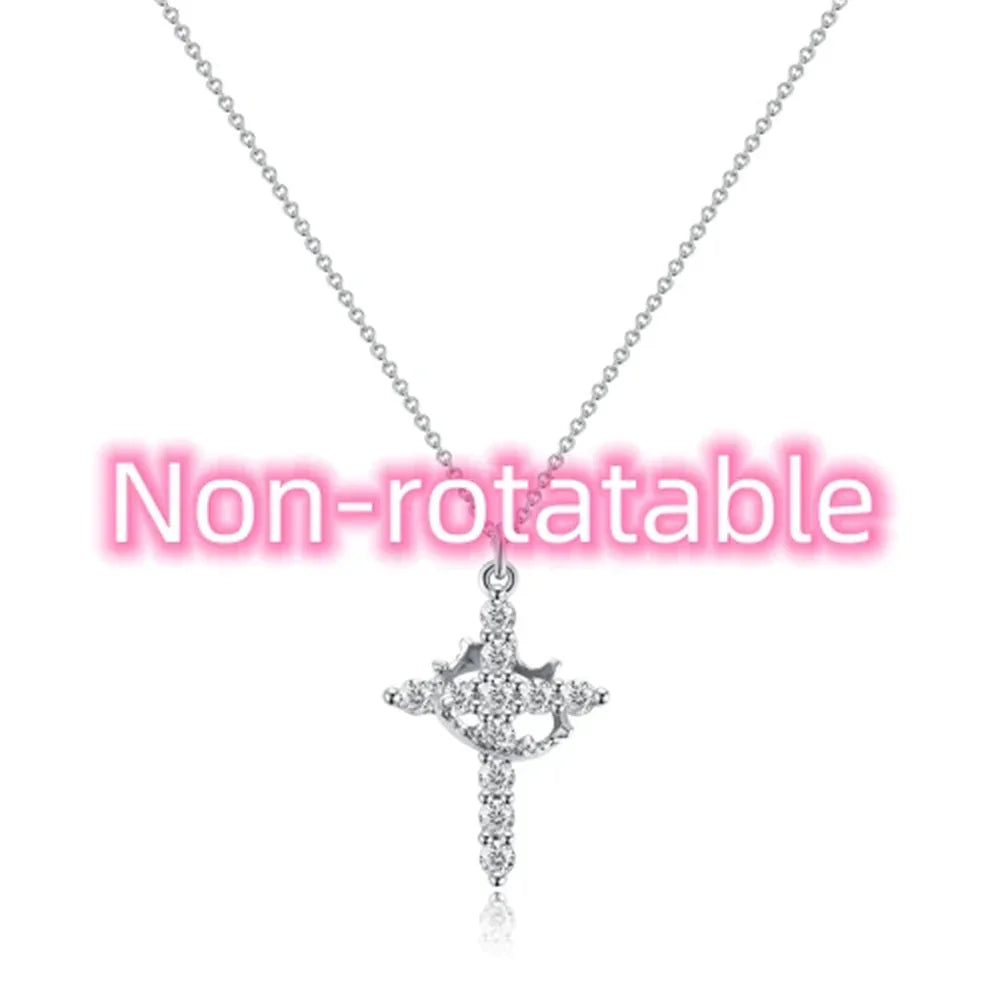 Rotatable Cross Crown Necklace - Johns Direct